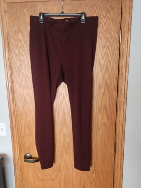 Old Navy Stevie Tall Ponte Pants in Burgundy Size Xl Tall